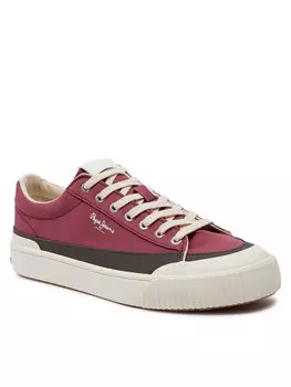 Кроссовки из ткани Pepe Jeans, красный