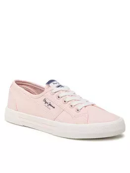 Кроссовки из ткани Pepe Jeans, розовый