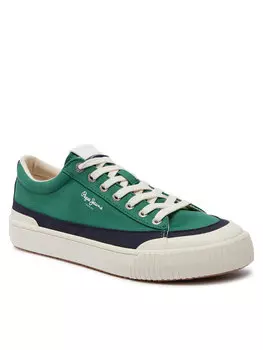 Кроссовки из ткани Pepe Jeans, зеленый