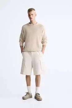 Кроссовки из ткани ZARA, песочно-коричневый