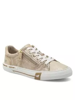 Кроссовки из ткани золотого цвета Mustang, желтый