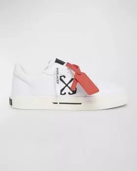 Кроссовки из вулканизированной парусины Off-White, цвет White Black