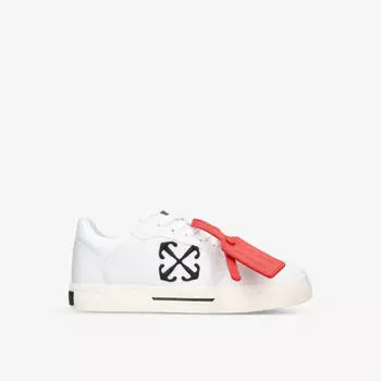 Кроссовки из вулканизированной парусины с вышитым логотипом Off-White, черный