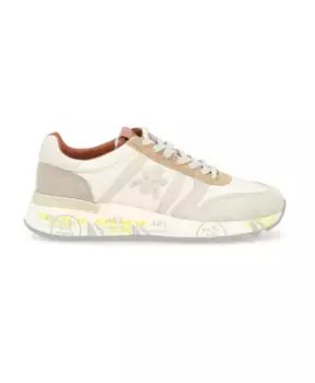 Кроссовки из замши и технической ткани Premiata, белый