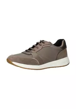 Кроссовки из замши/текстиля GEOX, тауп