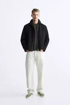 Кроссовки из замши ZARA, зеленый