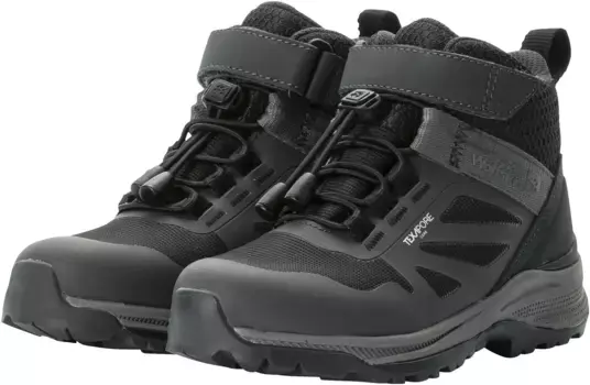 Кроссовки Jack Wolfskin "VILLI HIKER TEXAPORE MID K", водонепроницаемые, черный
