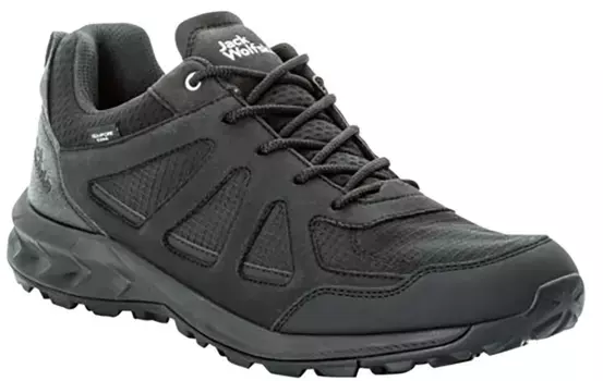 Кроссовки Jack Wolfskin "WOODLAND 2 TEXAPORE LOW M", водонепроницаемые, черный