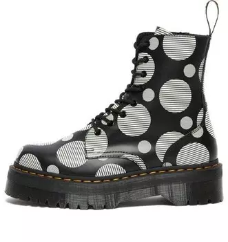 Кроссовки jadon polka dot smooth leather platform boots 'black' Dr. Martens, черный
