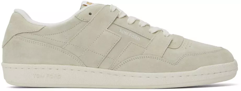 Кроссовки Jake из серо-коричневой замши TOM FORD