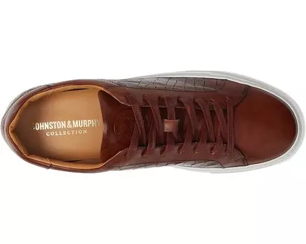 Кроссовки Jake Lace To Toe Johnston &amp; Murphy Collection, крокодиловый принт из красного дерева