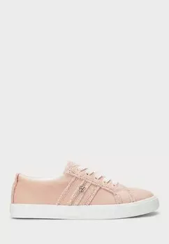 Кроссовки JANSON FRAYED CANVAS SNEAKER Lauren Ralph Lauren, светло-розовый