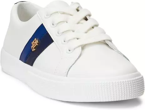 Кроссовки Janson II Leather Sneakers LAUREN Ralph Lauren, цвет Snow White/Refind Navy/Indigo Sail
