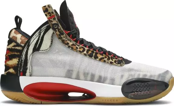 Кроссовки Jayson Tatum x Air Jordan 34 GS Welcome To The Zoo, белый