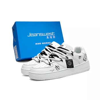 Кроссовки JEANSWEST Skateboarding Shoes Unisex Low-top, белый