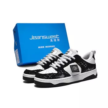 Кроссовки JEANSWEST Skateboarding Shoes Unisex Low-top, белый/желтый