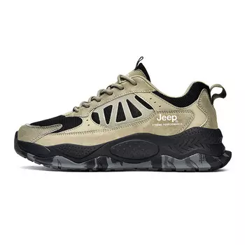 Кроссовки Jeep Chunky Sneakers Men Low-top Black/green, светло-зеленый