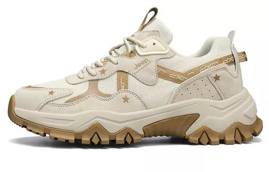 Кроссовки Jeep Chunky Sneakers Men Low-top Beige, бежевый