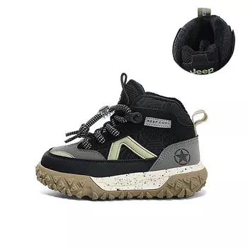 Кроссовки Jeep Kids Lifestyle Shoes Kids High-top Black, зеленый
