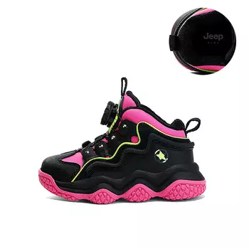 Кроссовки Jeep Kids Lifestyle Shoes Kids High-top Black/Pink, черный