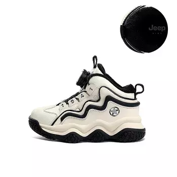 Кроссовки Jeep Kids Lifestyle Shoes Kids High-top White/Black, слоновая кость/черный