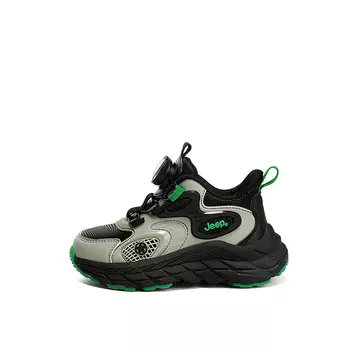 Кроссовки Jeep Kids Lifestyle Shoes Kids Low-top Black/Gray/Green, зеленый