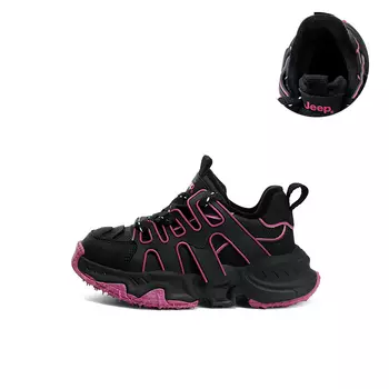 Кроссовки Jeep Kids Lifestyle Shoes Kids Low-top Pink, черный/розовый