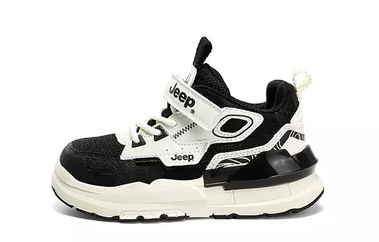 Кроссовки Jeep Kids Lifestyle Shoes Kids Low-top Black, слоновая кость/черный
