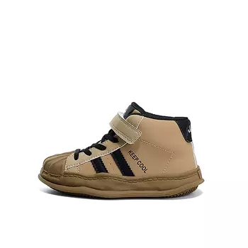 Кроссовки Jeep Kids Skateboarding Shoes Kids High-top Black/Brown, коричневый