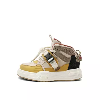 Кроссовки Jeep Kids Skateboarding Shoes Kids High-top Luxury Gold, золотой