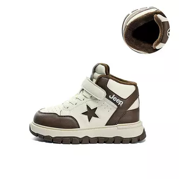 Кроссовки Jeep Kids Skateboarding Shoes Kids High-top Brown, коричневый
