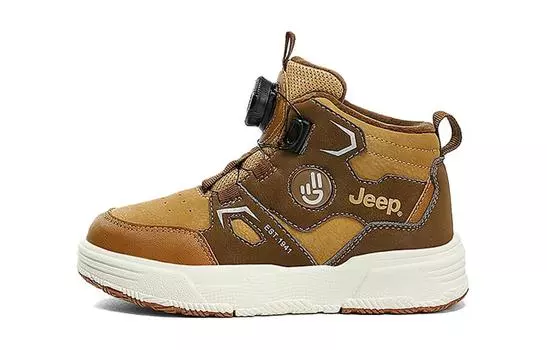 Кроссовки Jeep Kids Skateboarding Shoes Kids High-top Yellow-brown, цвет Coyote/Coyote