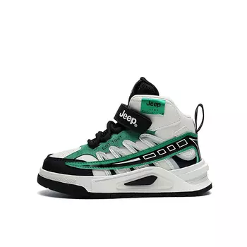 Кроссовки Jeep Kids Skateboarding Shoes Kids High-top Green, черный/зеленый
