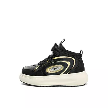 Кроссовки Jeep Kids Skateboarding Shoes Kids Mid-top Black, черный/золотой