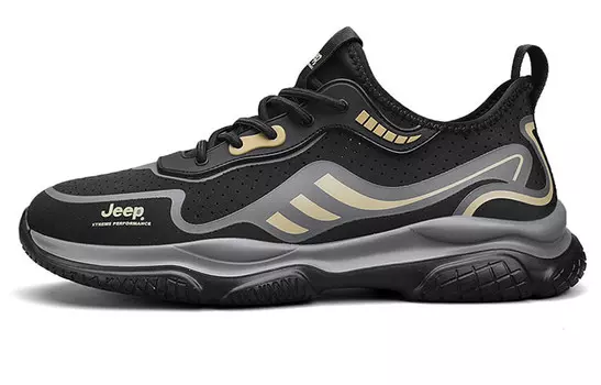 Кроссовки Jeep Lifestyle Shoes Men Low-top Black/Khaki, черный/хаки