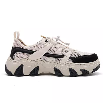 Кроссовки Jeep Lifestyle Shoes Men Low-top Beige/black, бежевый/черный