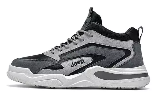 Кроссовки Jeep Lifestyle Shoes Men Mid-top Dark Gray, черный/серый