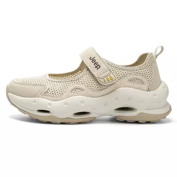 Кроссовки Jeep Lifestyle Shoes Women's Low-top Grey/Black/White/Yellow, светло-серый