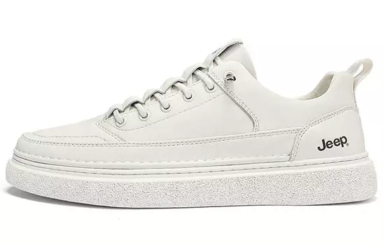 Кроссовки Jeep Skateboarding Shoes Men Low-top White, белый