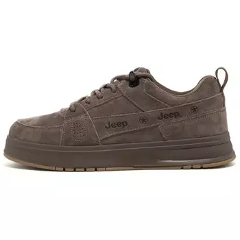 Кроссовки Jeep Skateboarding Shoes Men Low-top Gray/Brown, серый
