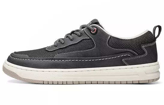 Кроссовки Jeep Skateboarding Shoes Men Low-top Black, черный