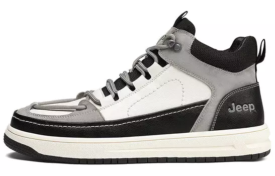 Кроссовки Jeep Skateboarding Shoes Men Low-top Black/Gray, черный/серый