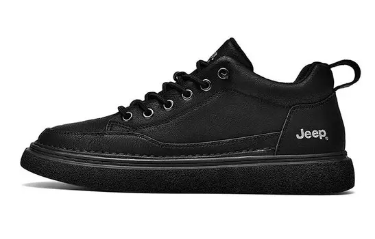 Кроссовки Jeep Skateboarding Shoes Men Low-top Black, черный