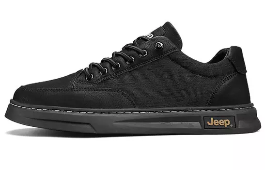 Кроссовки Jeep Skateboarding Shoes Men Low-top Black, черный