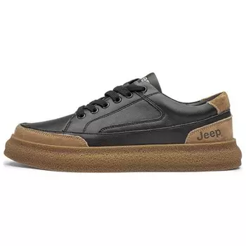 Кроссовки Jeep Skateboarding Shoes Men Low-top Black, черный