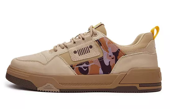 Кроссовки Jeep Skateboarding Shoes Men Low-top Beige, цвет Apricot
