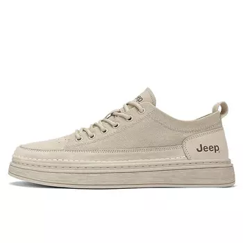 Кроссовки Jeep Skateboarding Shoes Men Low-top Gray, цвет Sand