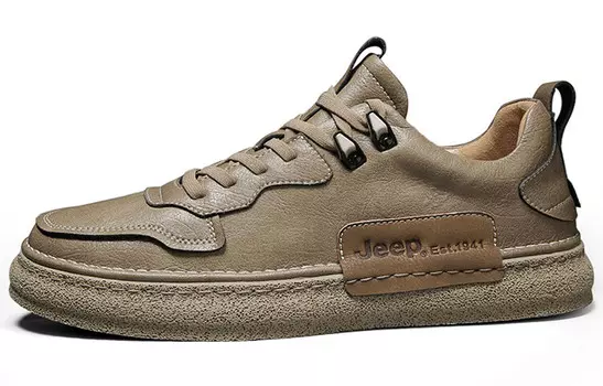 Кроссовки Jeep Skateboarding Shoes Men Low-top Khaki, хаки
