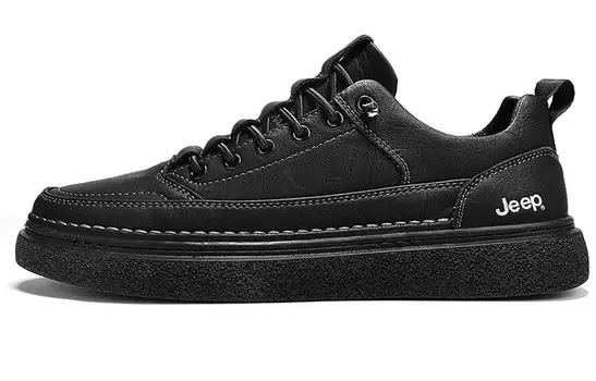 Кроссовки Jeep Skateboarding Shoes Men Low-top Black, черный
