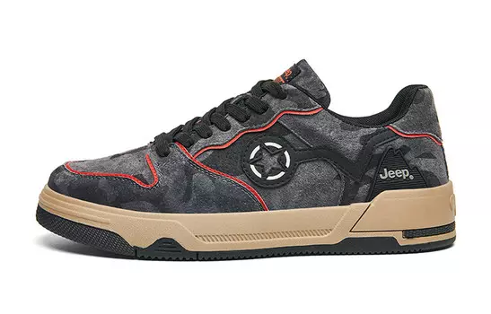 Кроссовки Jeep Skateboarding Shoes Men Low-top, черный